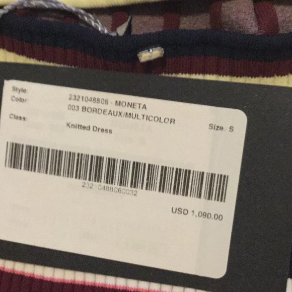 Sportmax Moneta Ribbed Dress ColorBurgundy - Picture 6 of 8